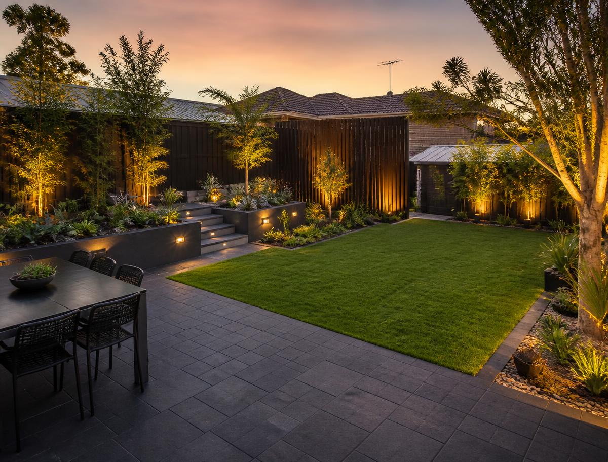 Landscaping concept for the same backyard
